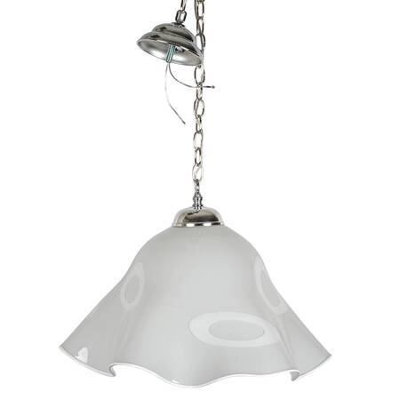 White Murano Glass Fazzoletto Hanging Light