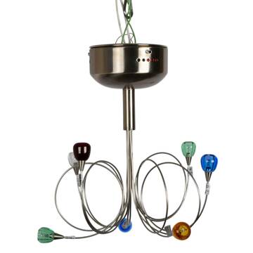Harco Loor-Style "Strawberry" Multicolored Glass Chandelier