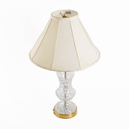 Brass and Crystal Table Lamp