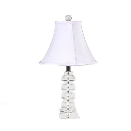 Mid-Century Modern Lucite Square Block Tier Table Lamp