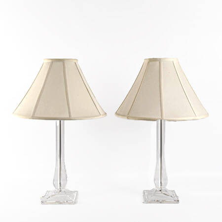 Pair of Mid-Century Modern-Style Lucite Table Lamps