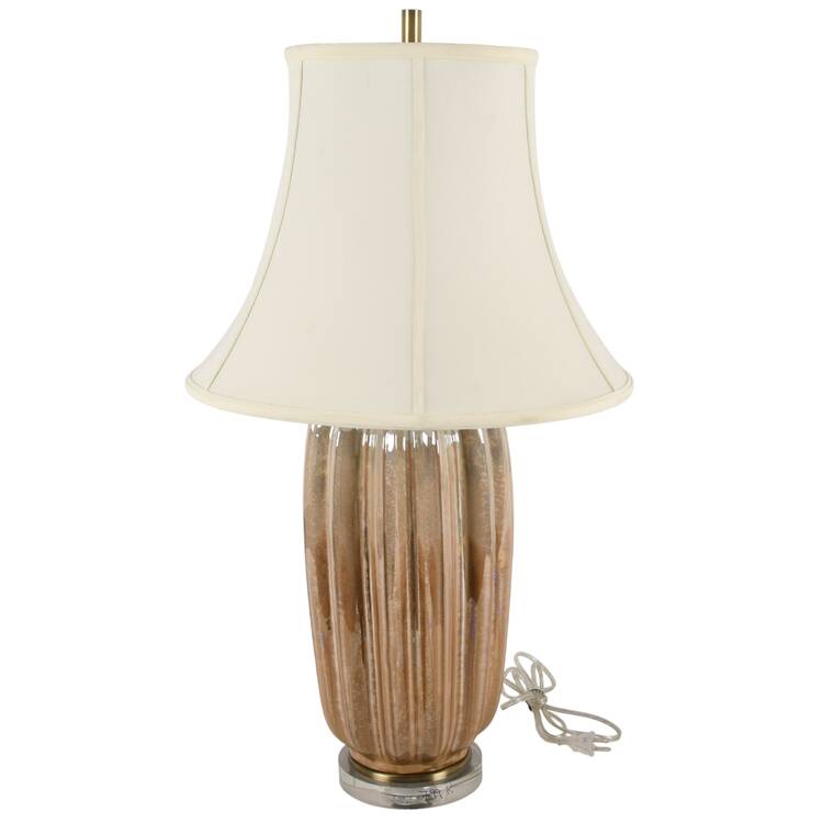 Mid-Century Modern-Style Lusterware Table Lamp