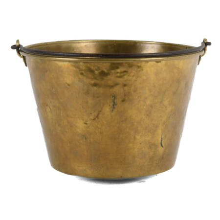 Antique Hand Hammered Brass Fire Bucket