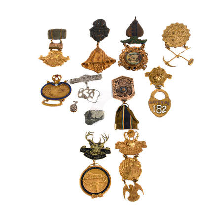 Antique Grouping of Eleven BPOE Collectible Elks Lodge Pins