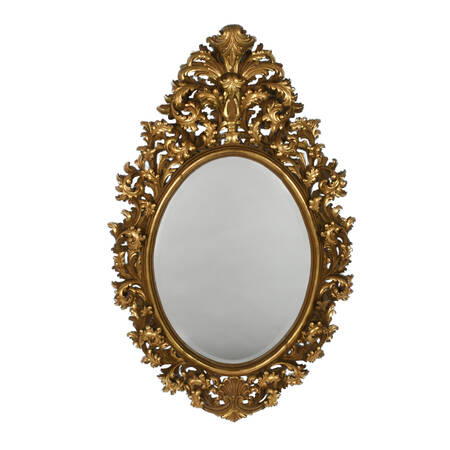 Antique Palatial Giltwood Wall Mirror