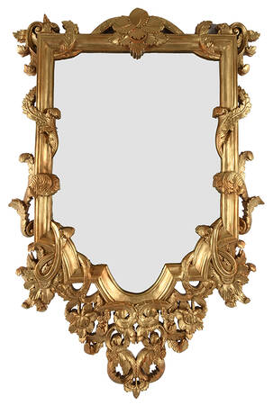 Rococo-Style Giltwood Wall Mirror
