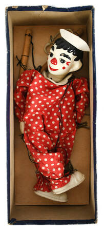 1938 Clippo the Clown Marionette in Original Box