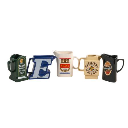 Five Alcohol Advertising Ceramic Pitchers