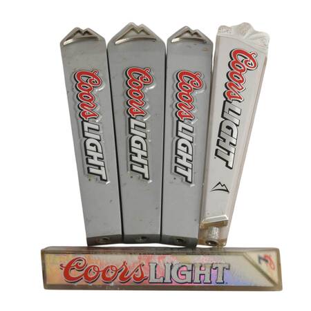 Selection of Five Coors Light Beer Tap Handles