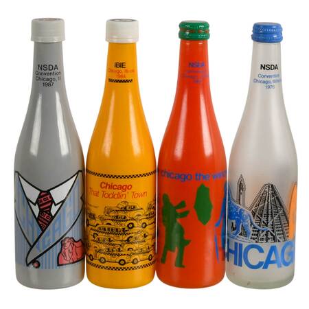 Set of Four Chicago Illinois NSDA Convention Commemorative Bottles