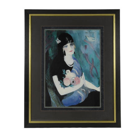Marie Laurencin's "Portrait of Baronne Gouraud in Black Mantilla" Print