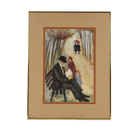 Framed Lithograph of Barbara A. Wood's "The Story" (65/875)