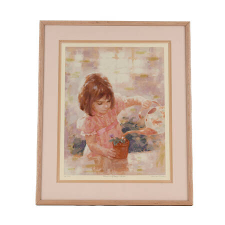 Framed Lithograph Print of Harrison Rucker's "Memories of Meagan Violets"