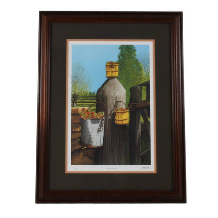 Framed Print of Bob Timberlake's "Summer Berries"  Numbered 1432/1500