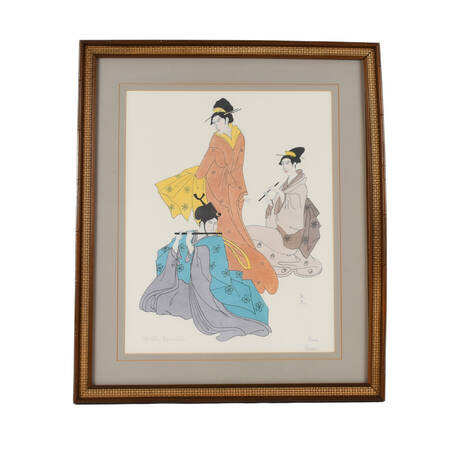 Framed Moran "Oriental Musicians" Pencil Signed Lithograph