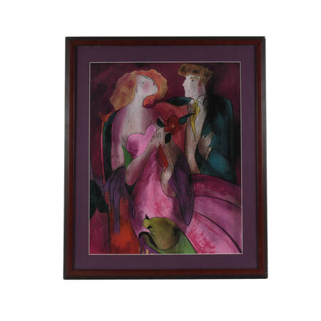 Framed Signed Seriolithograph of Linda Le Kinff's "Robe du Soir"