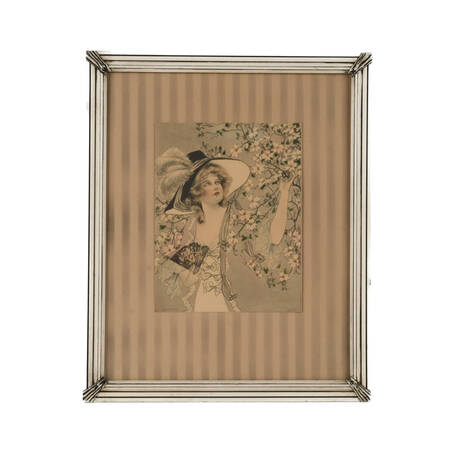 Framed Lithograph Print of C.E. Perry's Art Nouveau Lady