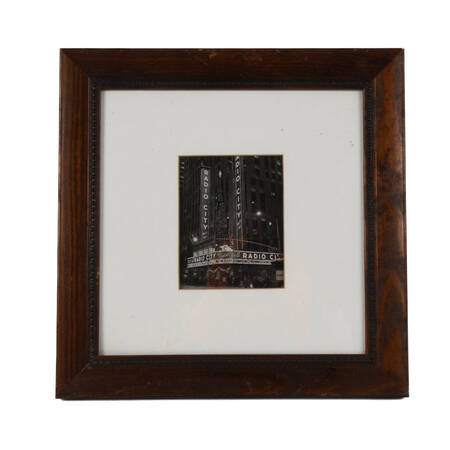 Framed Black and White Photograph by Woldymyr Gritsik Radio City Music Hall