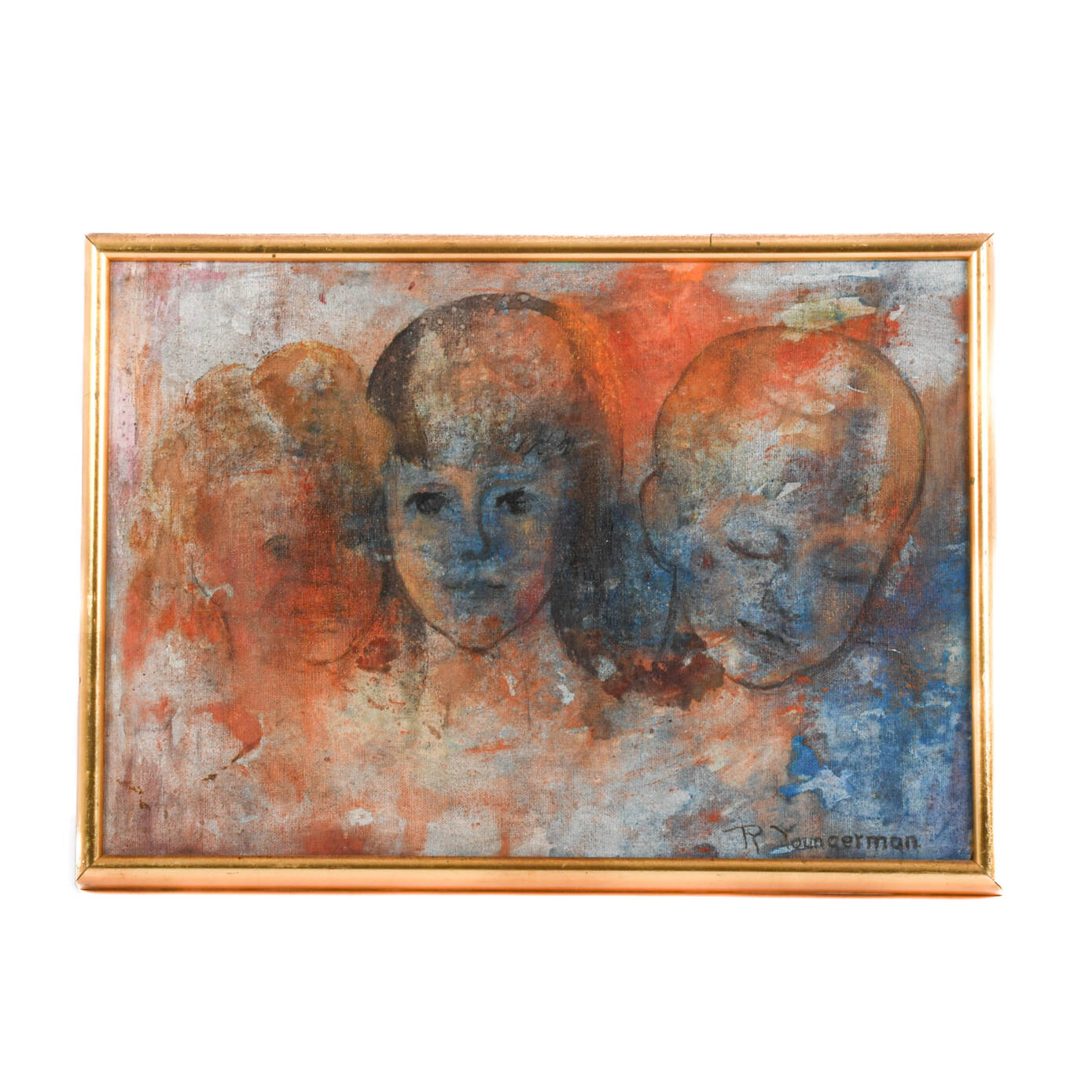 Framed Signed Reyna Youngerman "Childhood Moods" Oil on Canvas
