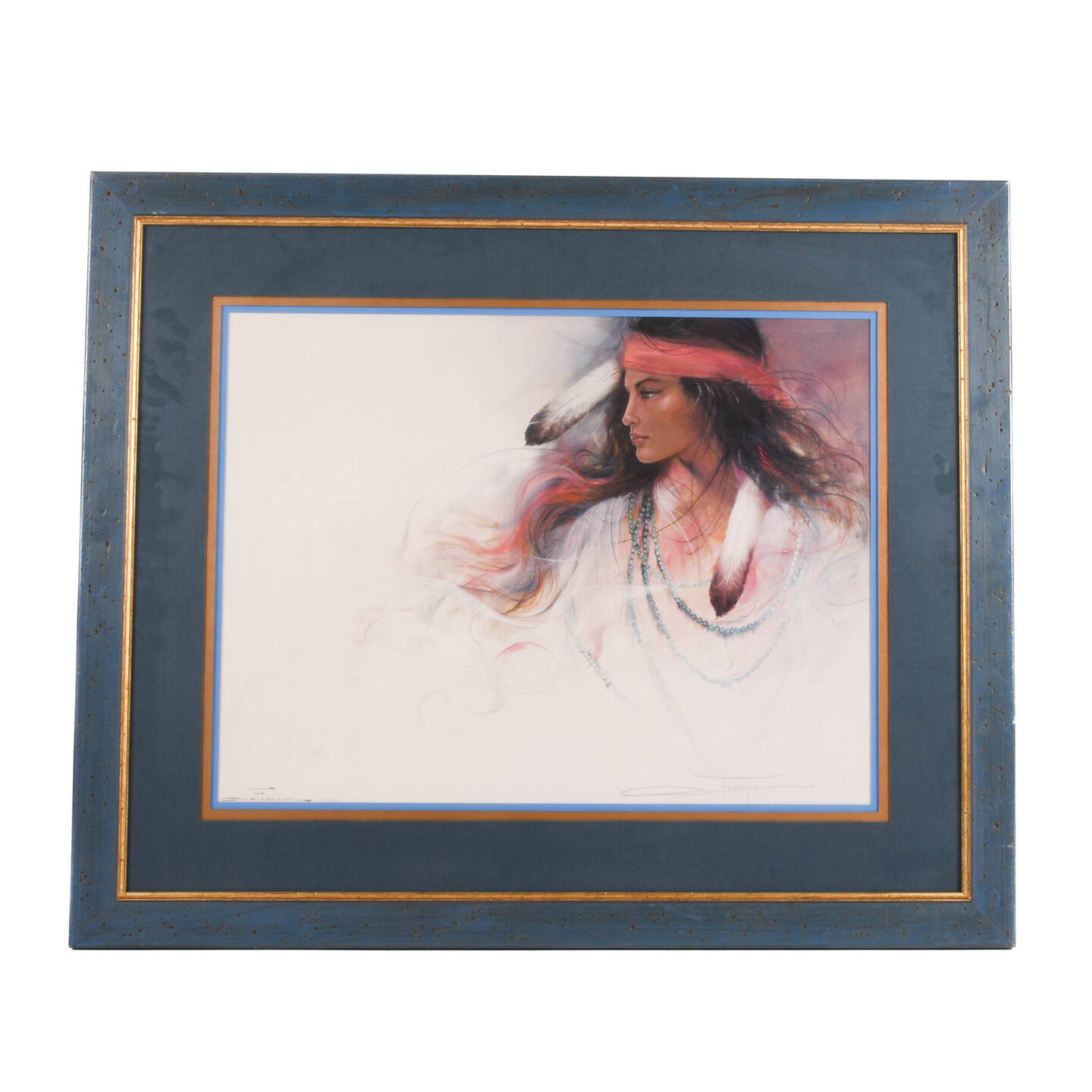 Framed Signed Ozz Franca Print Navajo Daydream with Certificate