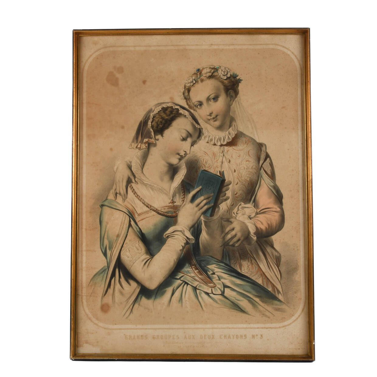 Framed Signed Louis Stanislas Marin-Levigne Lithograph and Print No. 3