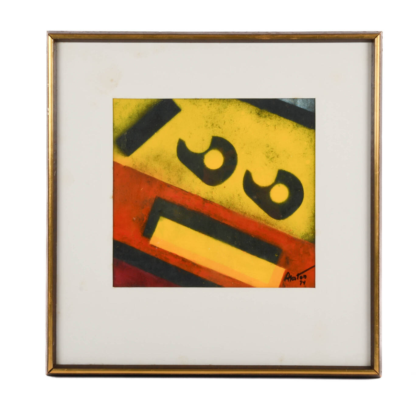 Framed Signed James Akston Mixed Media Painting