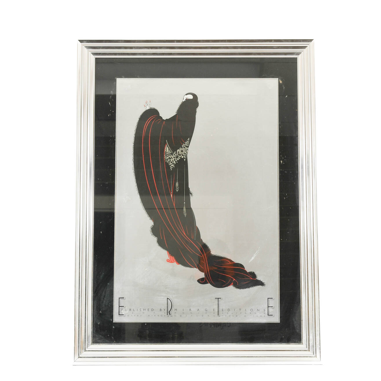Framed Erté Soiree Mirage Editions Serigraph Lithograph