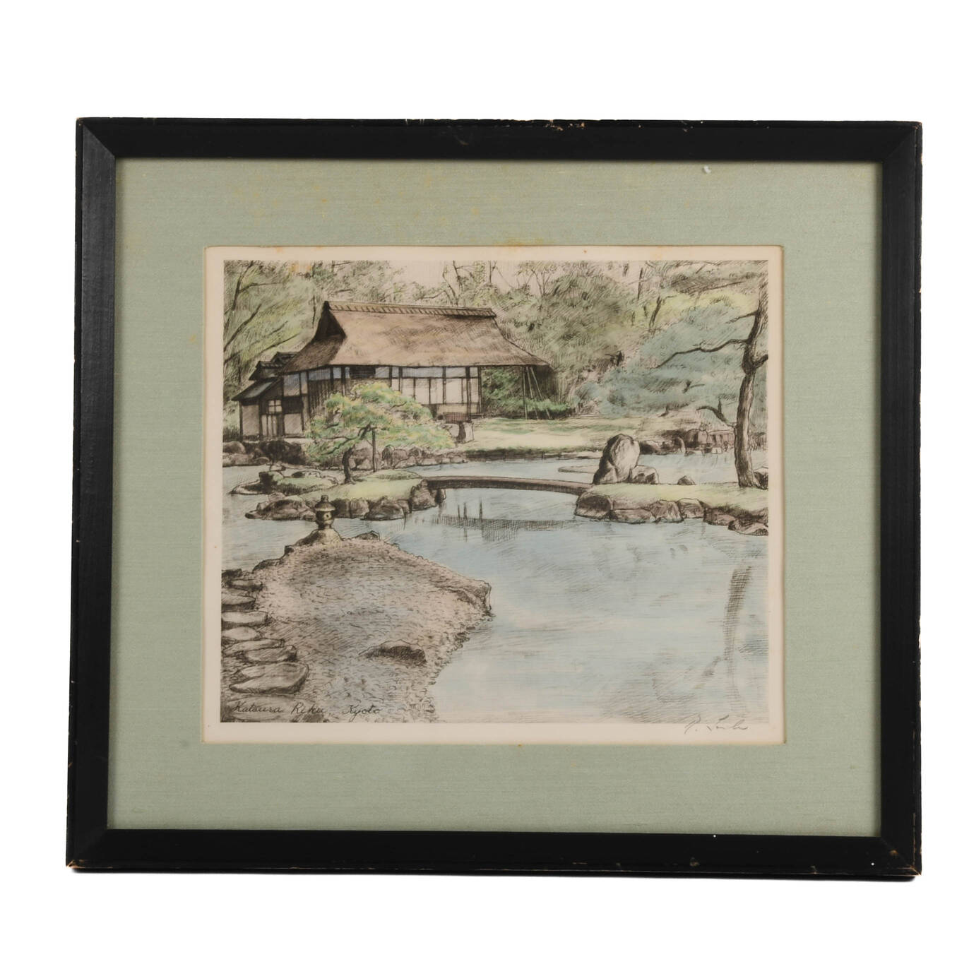 Framed Signed Rudolf Seiler Hand-Colored Kyoto Print