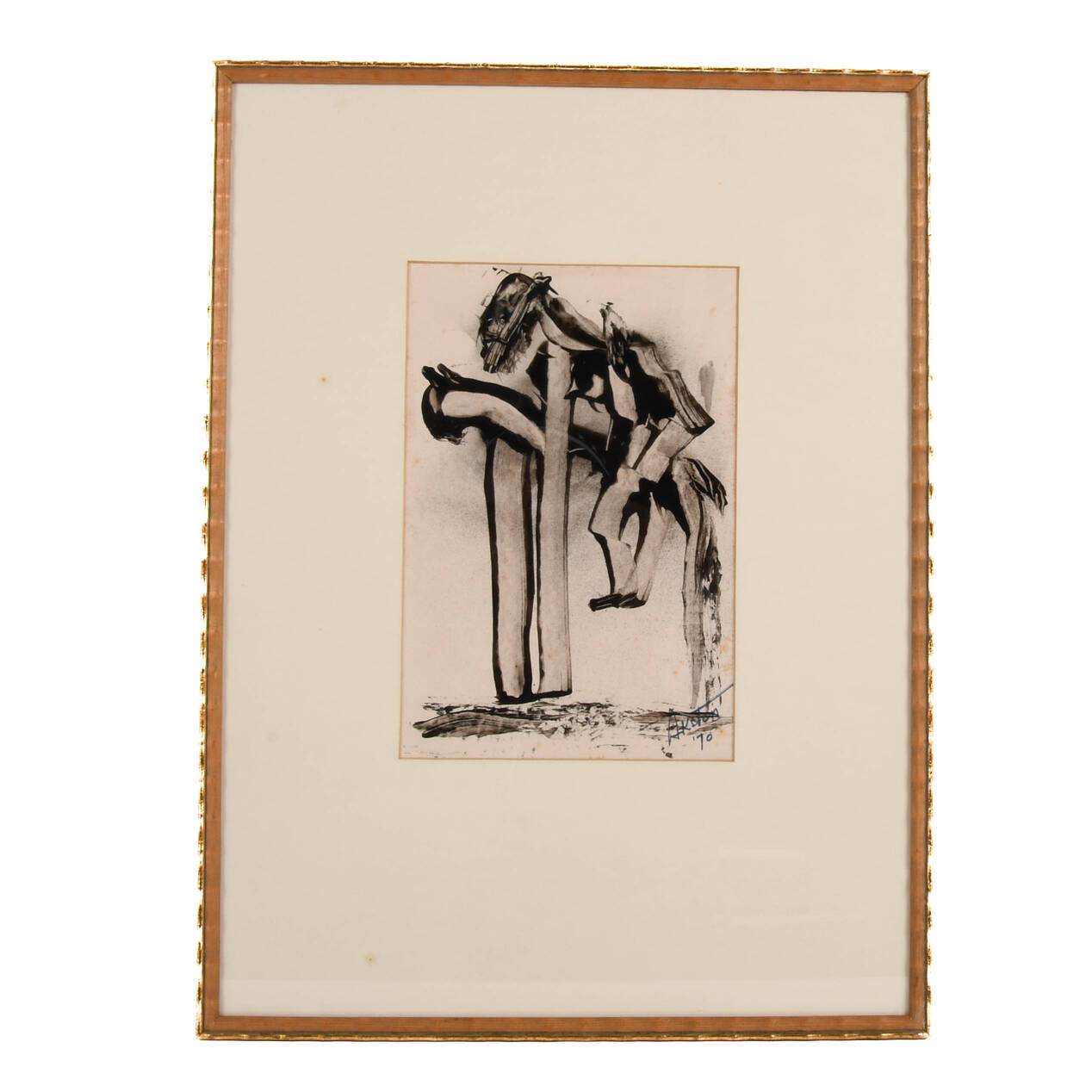 Framed Signed J. Akston "Man of La Mancha, 1970" Acrylic on Paper
