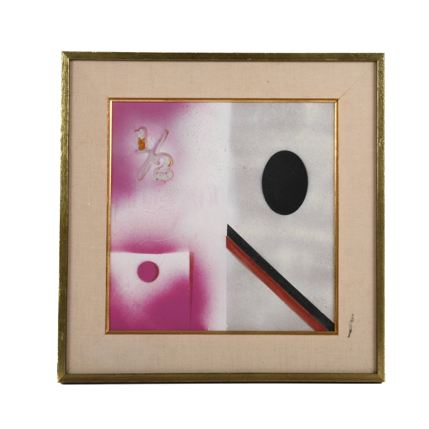Framed Signed J. Akston "Untitled" Geometric Abstract Painting