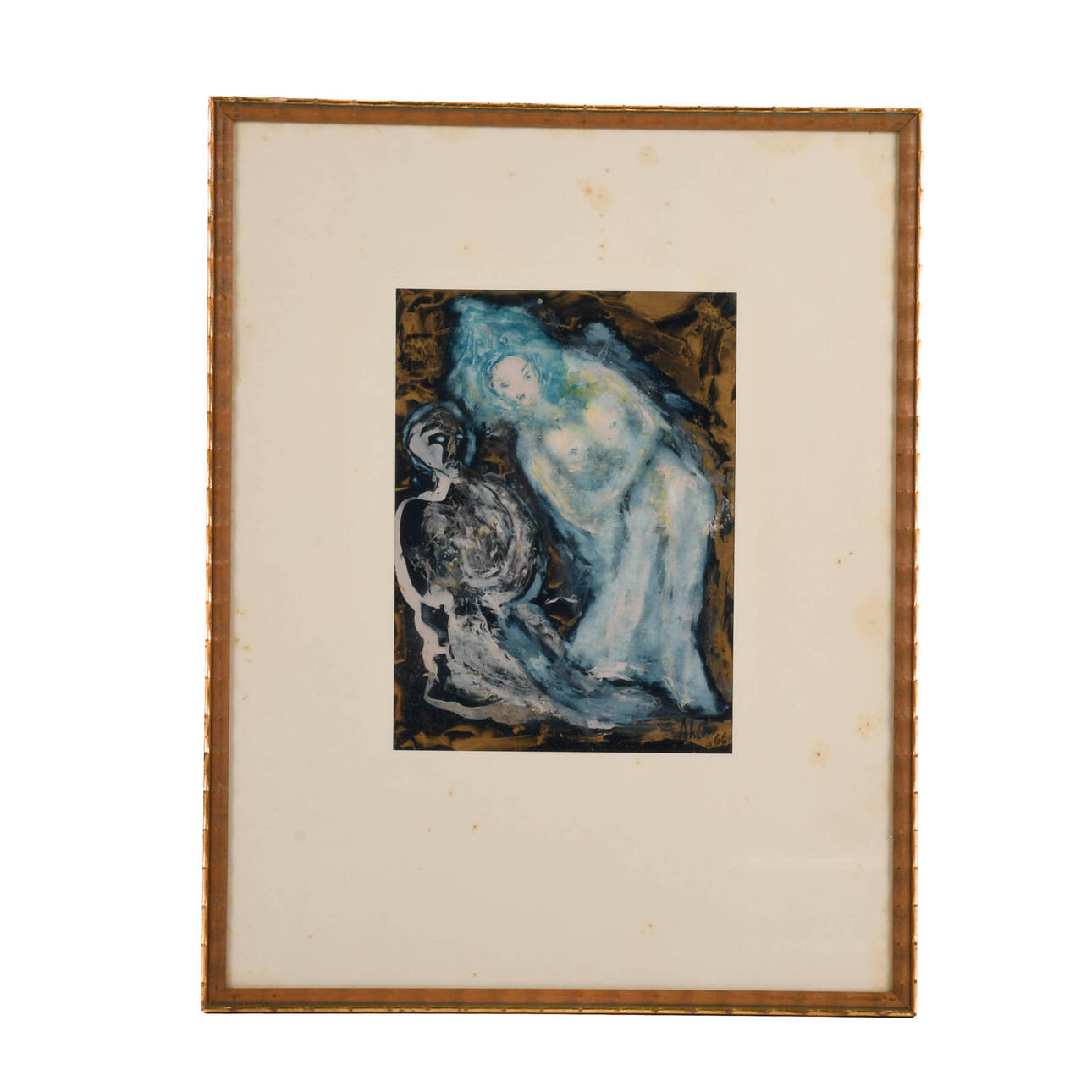Framed Signed J. Akston "Untitled, 1966" Painting