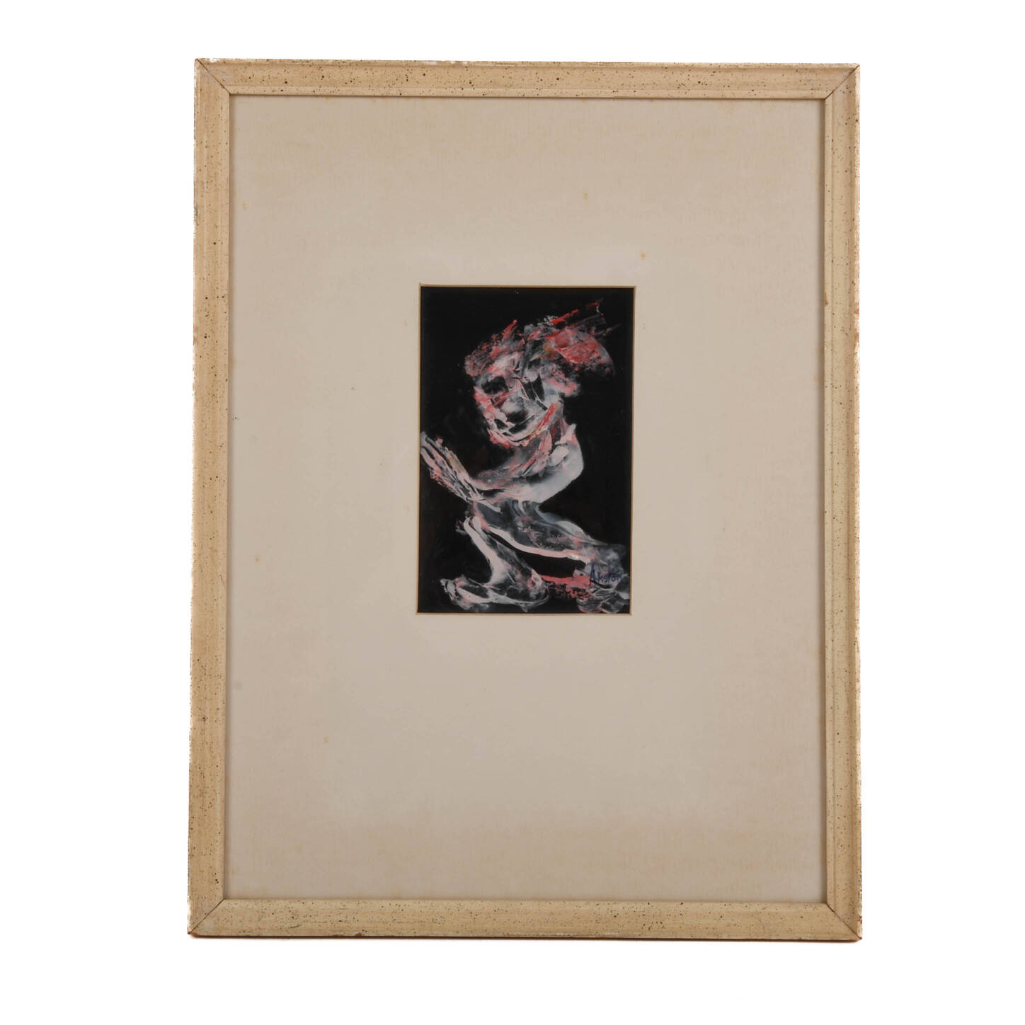 Framed Signed J. Akston "Untitled, 1967" Abstract Portrait