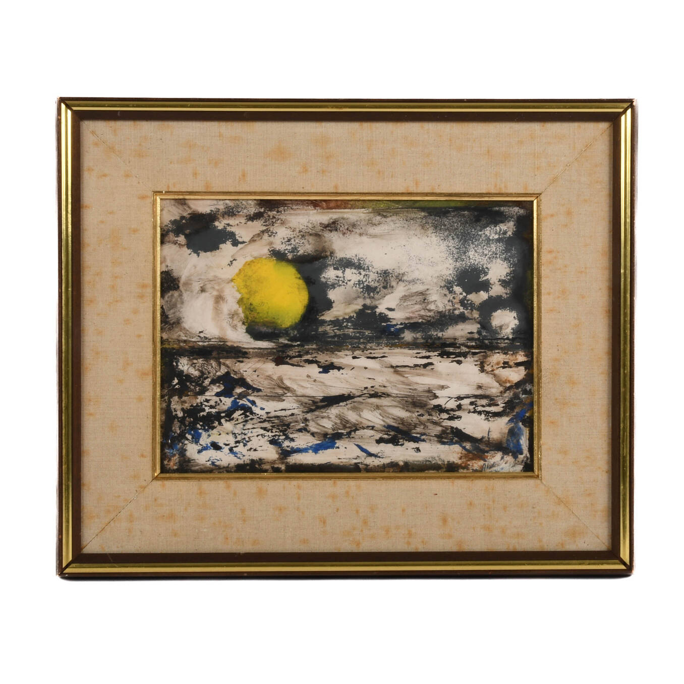Framed Signed J. Akston "Untitled" Abstract Landscape Oil on Board