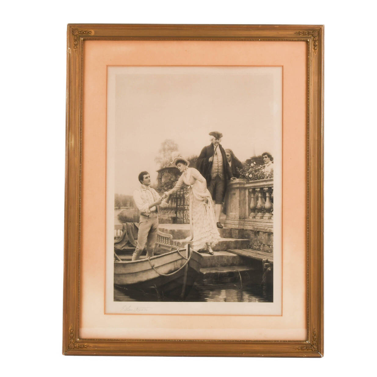 Edmund B. Leighton "Lay Thy Sweet Hand in Mine and Trust in Me" Lithograph