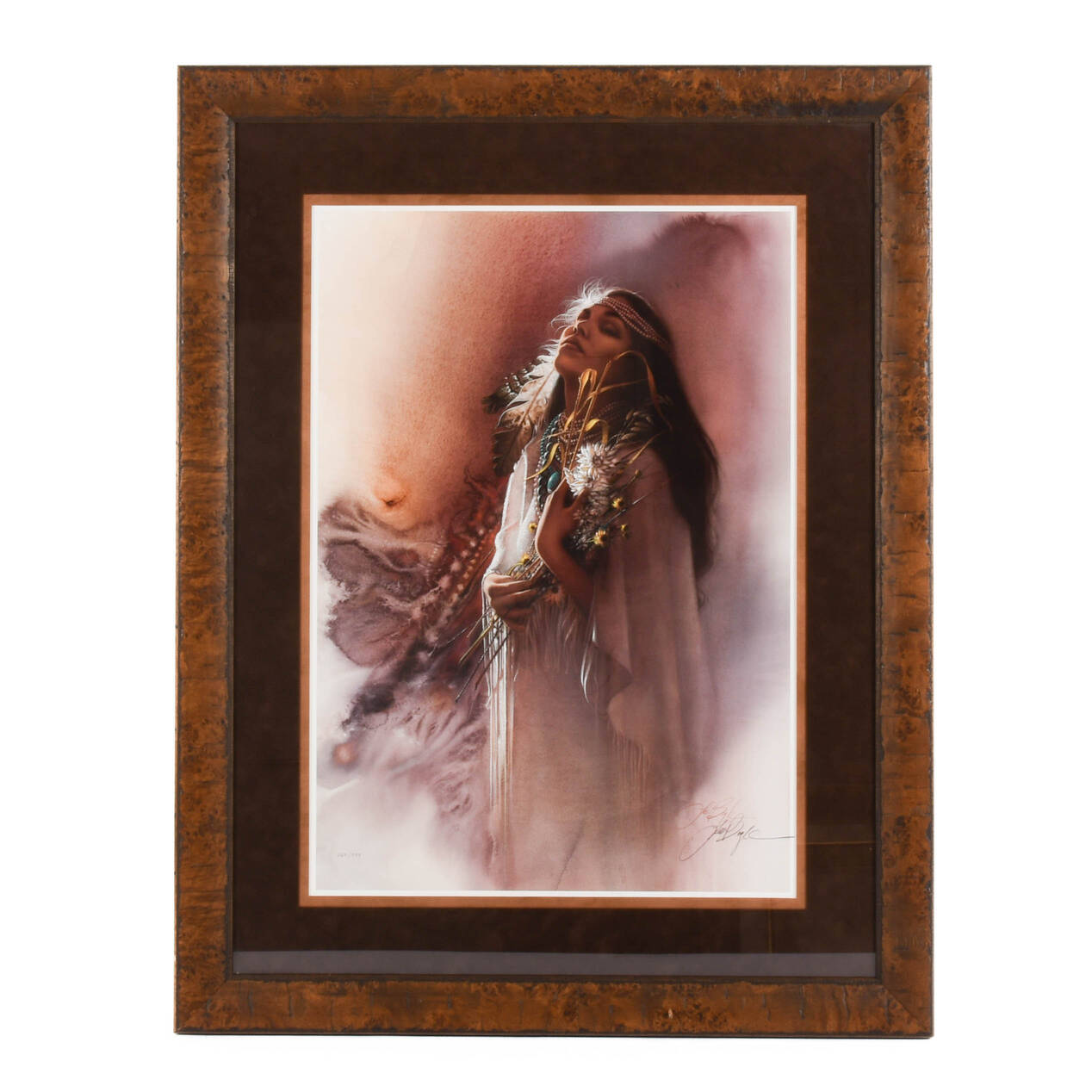 Signed "One with Nature" Limited-Edition 289/999 Lithograph by Lee Bogle