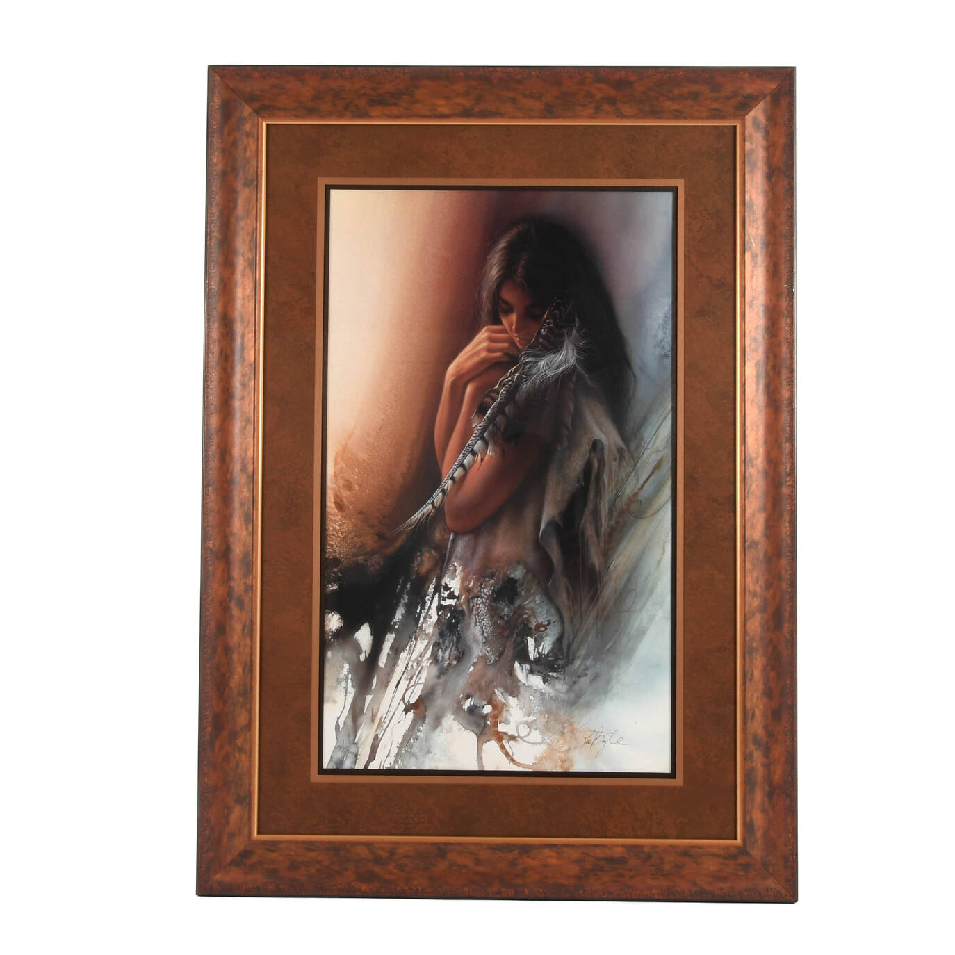Framed Signed "Gentle Spirit" Limited-Edition Lithograph by Lee Bogle