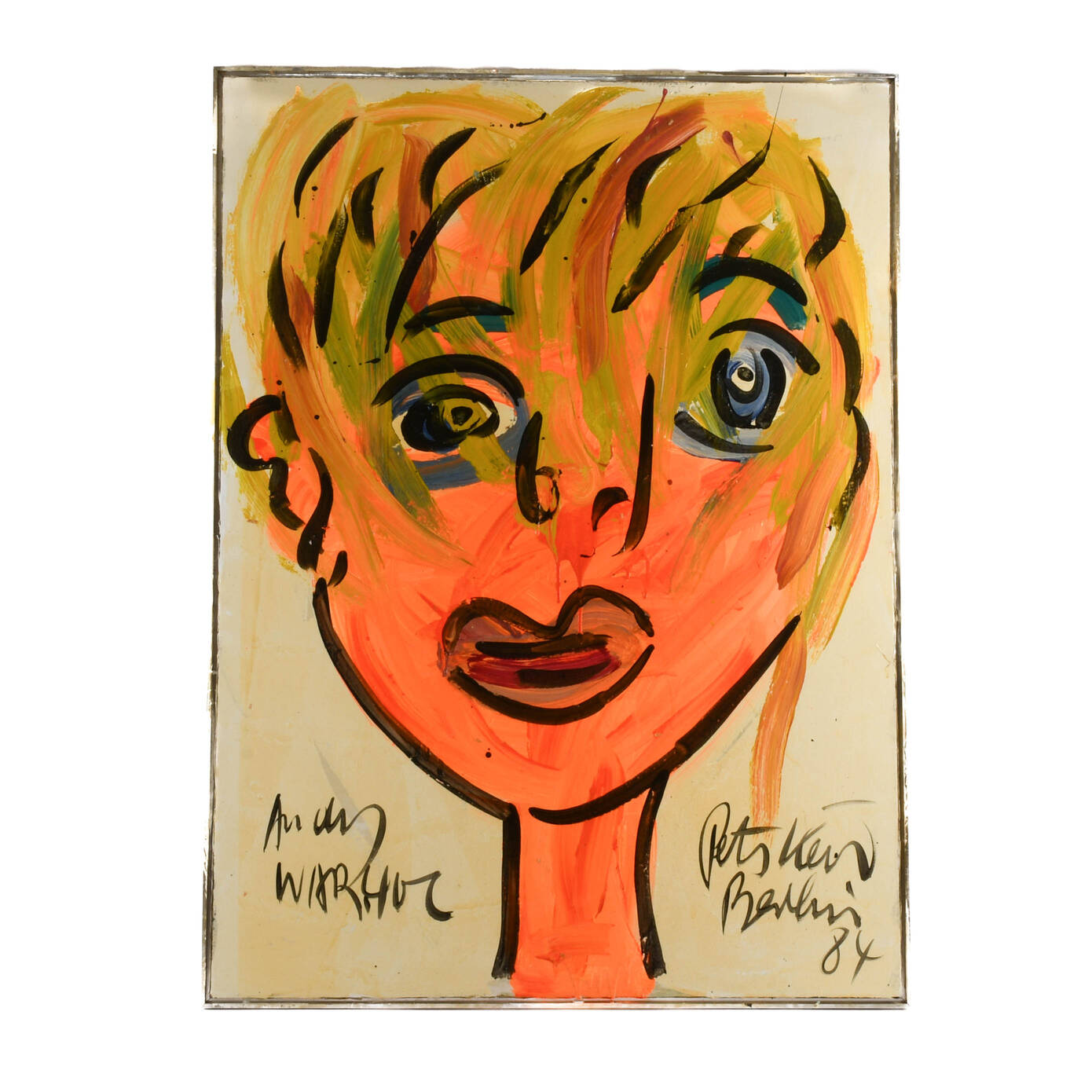 Signed Peter Keil "Andy Warhol 84" Mix Media on Masonite
