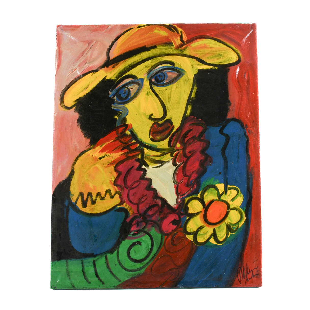 Signed Peter Keil "Expression in Bloom" Oil on Linen