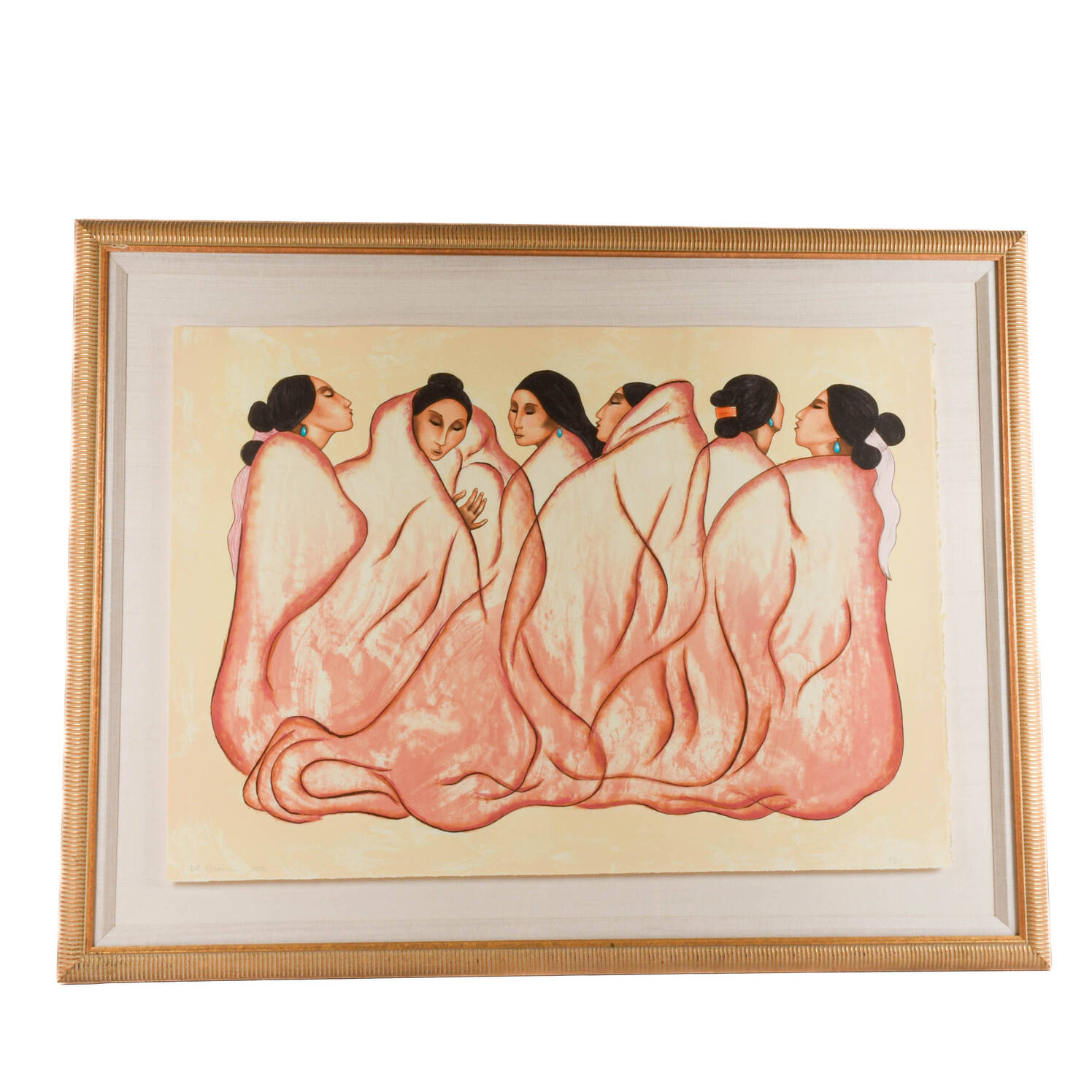Framed Signed R.C Gorman Limited-Edition Lithograph "Dinetah"
