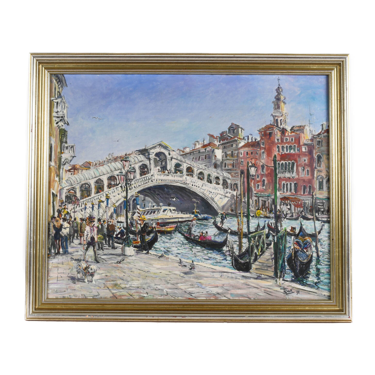Framed Signed Valery Tsarikosky "Untitled Venice" Oil on Canvas