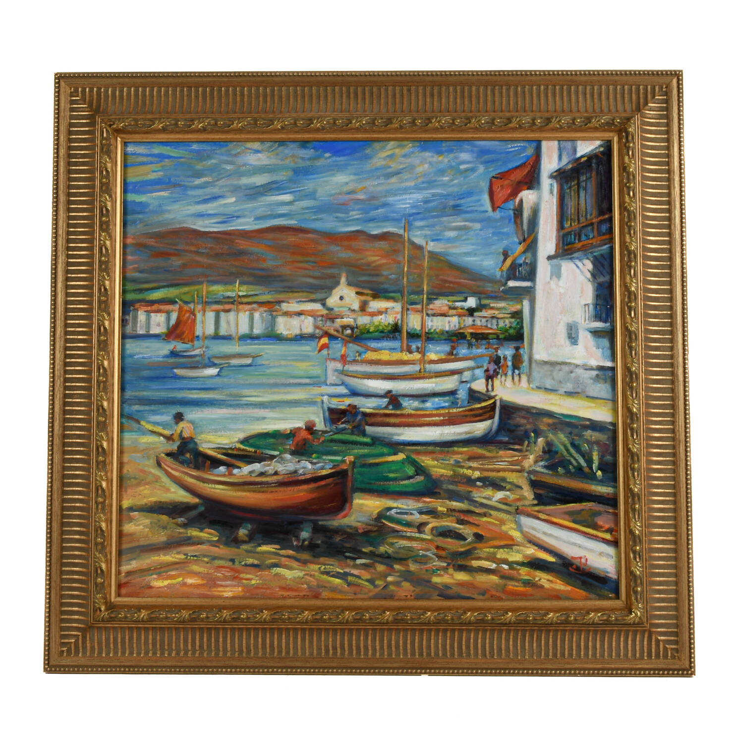 Framed Signed Phillip Corley "Summer Girt Dorada Spain" Oil on Board