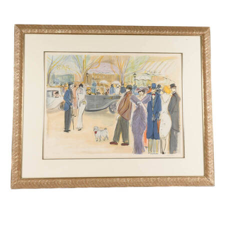 Framed Signed Isaac Maimon "Paris Cityscape" Limited-Edition on Paper