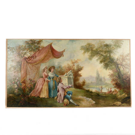Antique The Garden of Gallantry In the Manner of Jean-Baptiste Joseph Pater