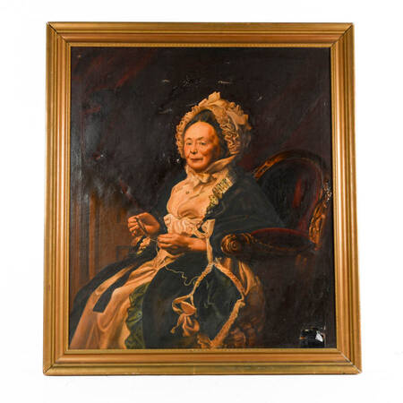 Framed "Portrait of Mrs. Seymour Fort" After John Singleton Copley