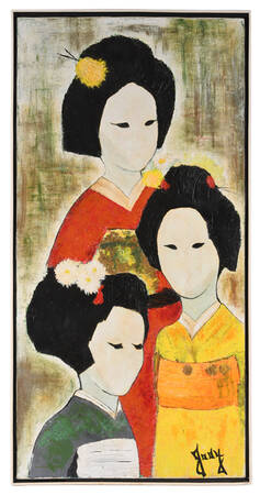 Framed Signed Jody Shadows of Tradition Paint on Canvas