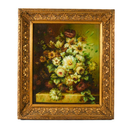 Framed "Garden's Gift" Oil on Canvas