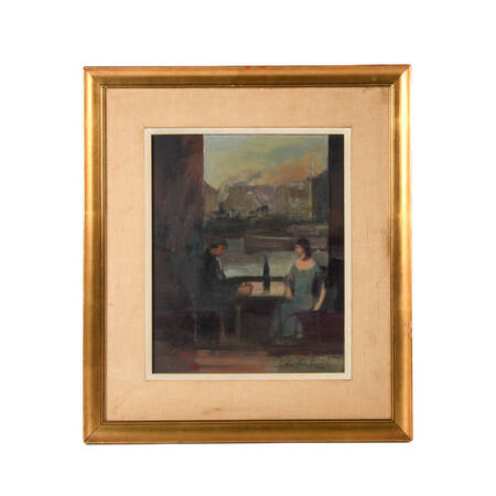 Framed Signed The Distance Between Paint on Board