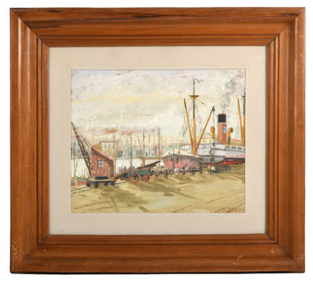 Framed Signed J.A. Bassani "Alvarado y Pedro Mendoza" Artwork