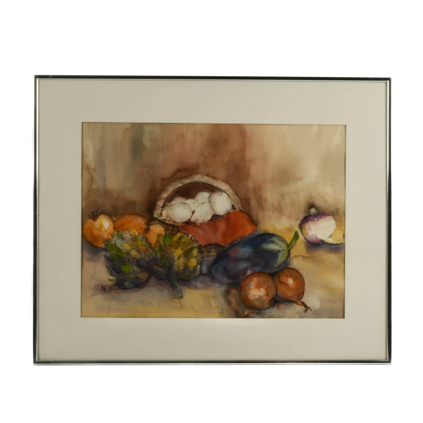 Signed Eleanor "Nordi" McCorquodale Fruit Watercolor