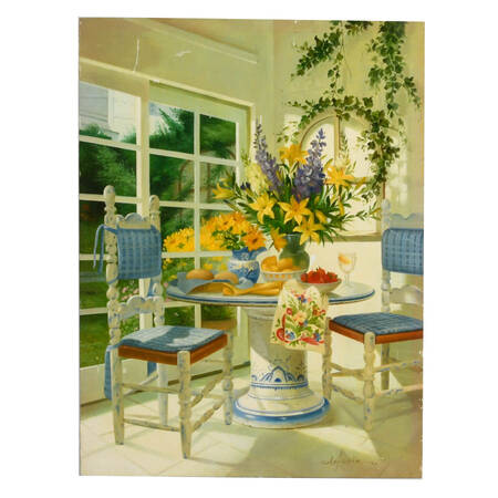 Signed Ana Laura Ara Kelian Still Life Oil Board